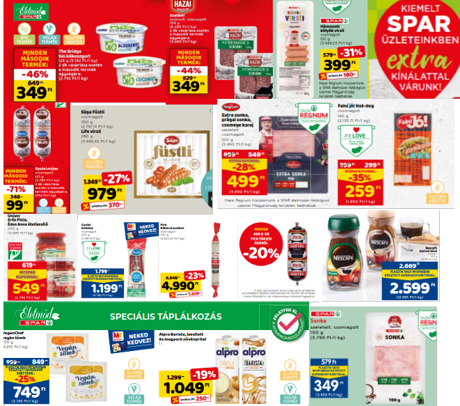 Spar gluténmentes akciós termékek