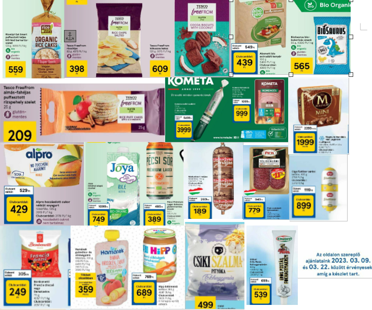 Tesco gluténmentes akciós termékek