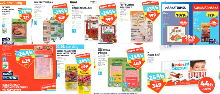 ALDI gluténmentes termék akciók