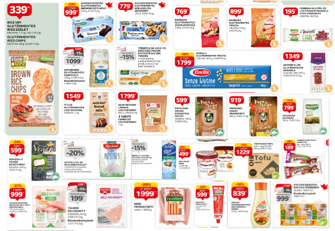 Auchan gluténmentes termékek akciiói