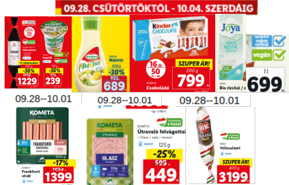 Lidl gluténmentes akciós terméklista