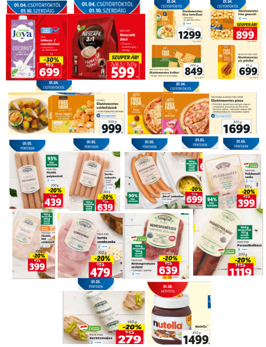 Lidl gluténmentes akciók