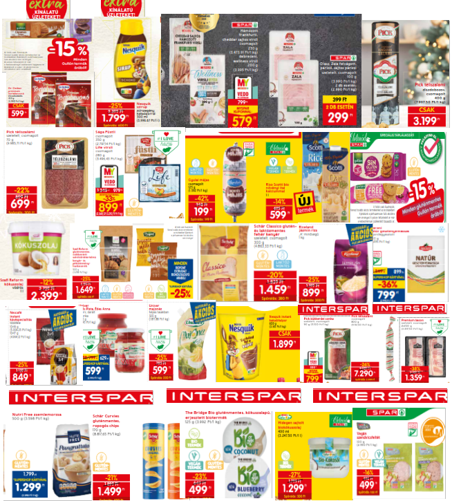 Spar gluténmentes akciók