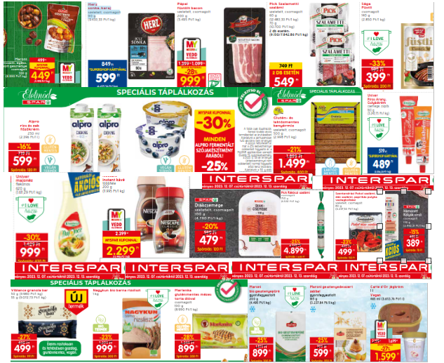 Spar, Interspar akciós gluténmentes termékek