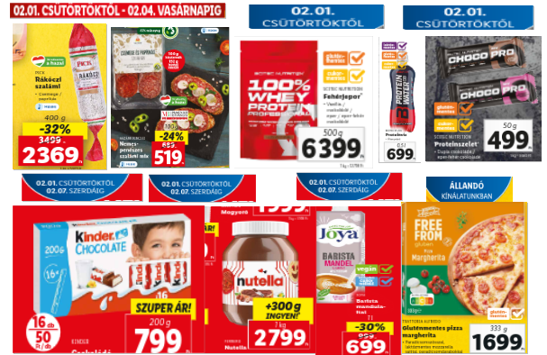 Lidl akciós gluténmentes termékek