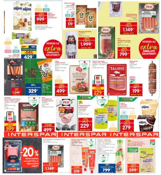 Spar akciós gluténmentes termékek