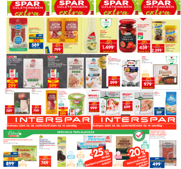 Spar gluténmentes termék akciók