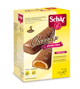 Schär Chocolix karamellával töltött gluténmentes keksz csokiba mártva