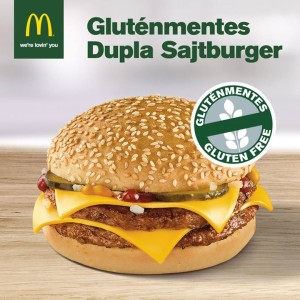 gluténmentes sajtburger a McDonald's éttermeiben