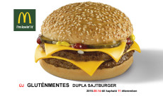 Gluténmentes Dupla Sajtburger 11 hazai McDonald’s étteremben