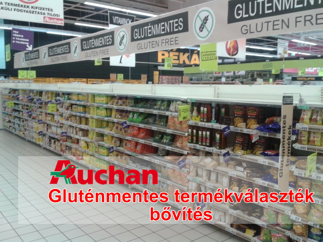 Auchan gluténmentes élelmiszerek, gluténmentes termékek