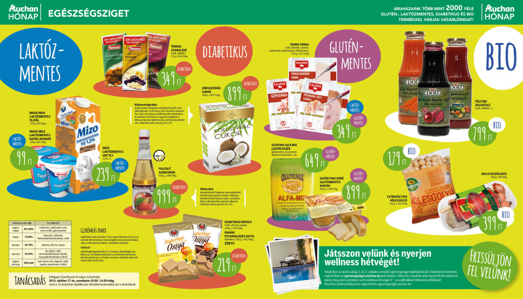 Auchan Egészségsziget - glutánmentes termékek akciója