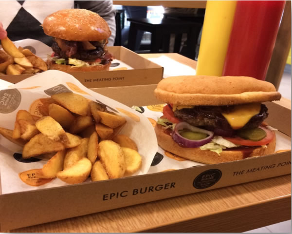 Epic Burger gluténmentes hamburger
