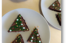 Gluténmentes brownie karácsonyfák