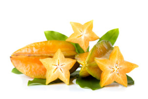 déli gyümölcsök a rostpótlásban, star fruit - carambola, csillaggyümölcs