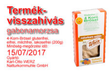 Termékvisszahívás magas gluténtartalom - 4-Korn-Brösel gabonamorzsa