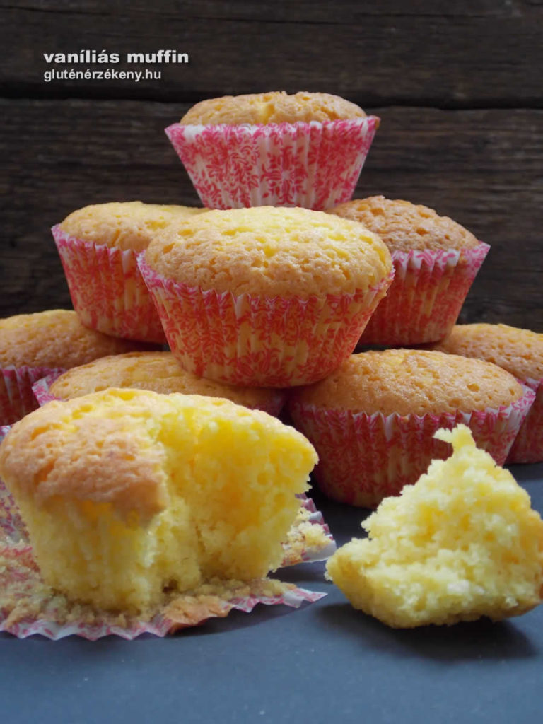 Vaníliás gluténmentes muffin egyszerűen gluténmentes sütemény receptek