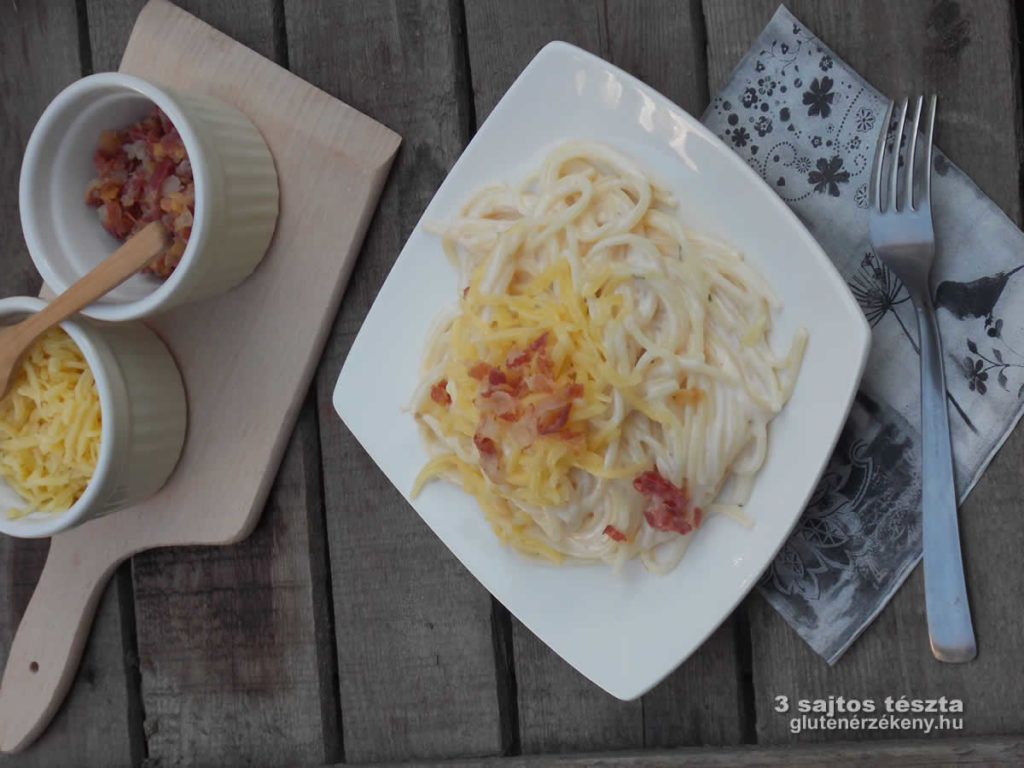 sajtos spagetti recept - gluténmentes tésztaételek