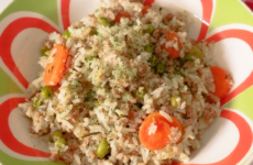 Gluténmentes zöldséges-húsos-rizses egytálétel