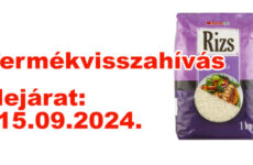 Rizs termékvisszahívás - 2023.10.30