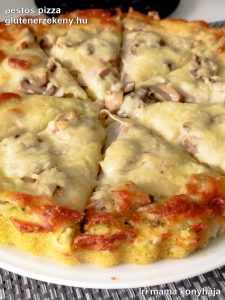 pestos pizza recept gluténmentesen