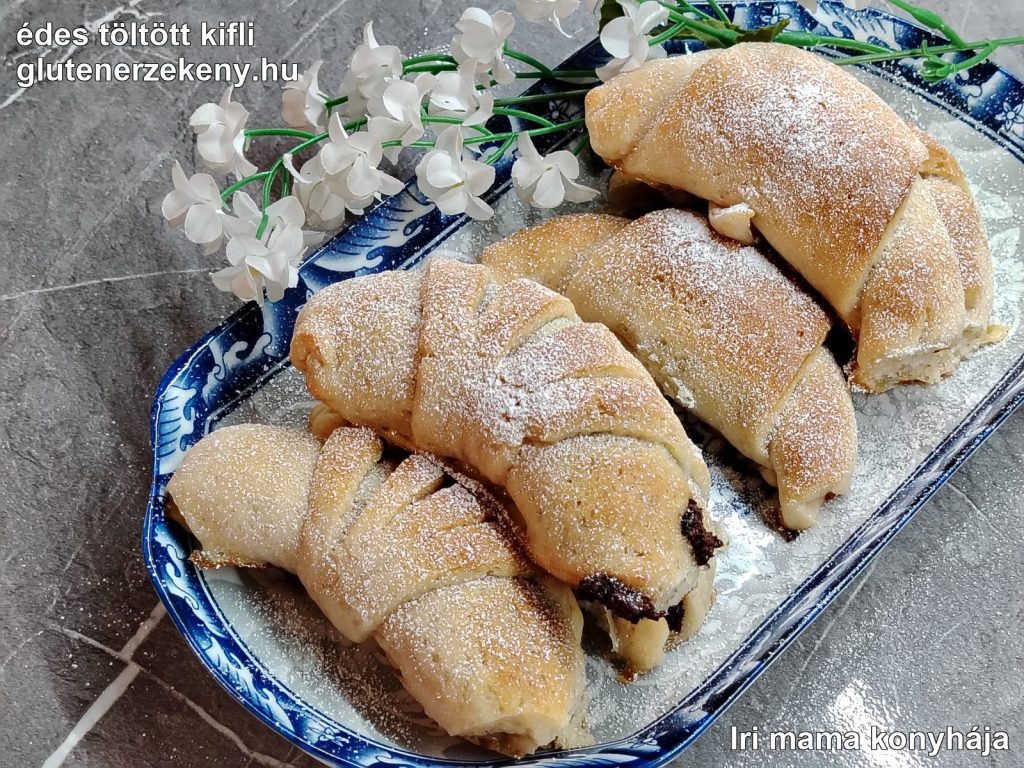 gluténmentes édes töltött kifli recept