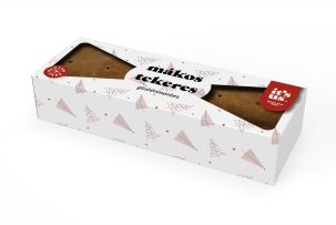 Gluténmentes mákos bejgli tekercs karácsonyi csomagolásban